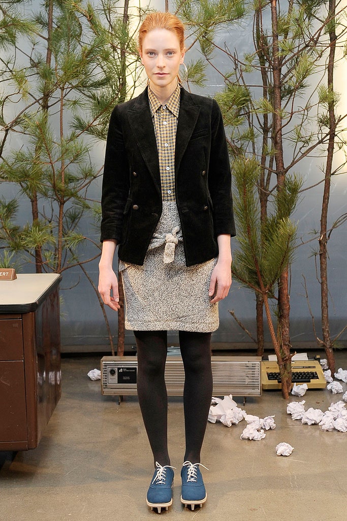 black velvet tailored blazer with checked shirt