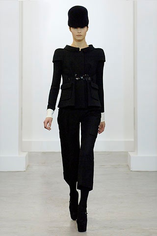 black tailored blazer and pants
