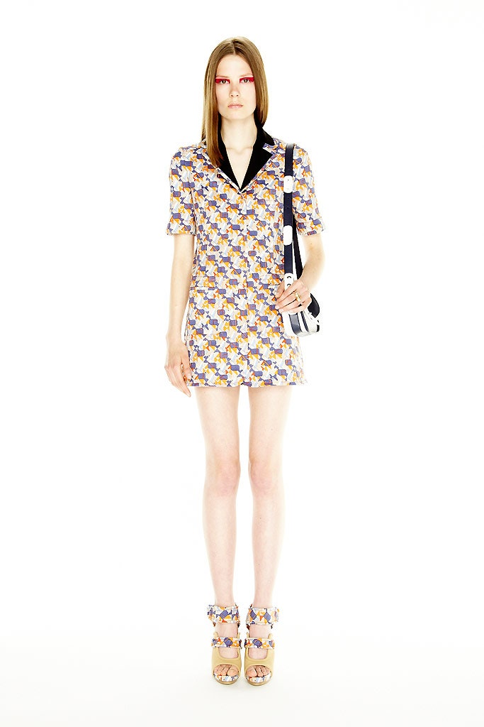 multi-colored mini dress with embellished shoes