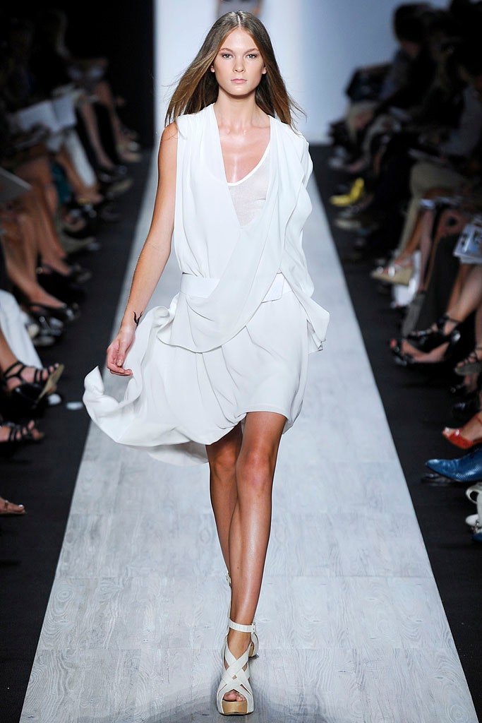 white silk relaxed dress