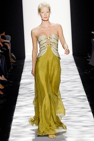 yellow gold strapless gown