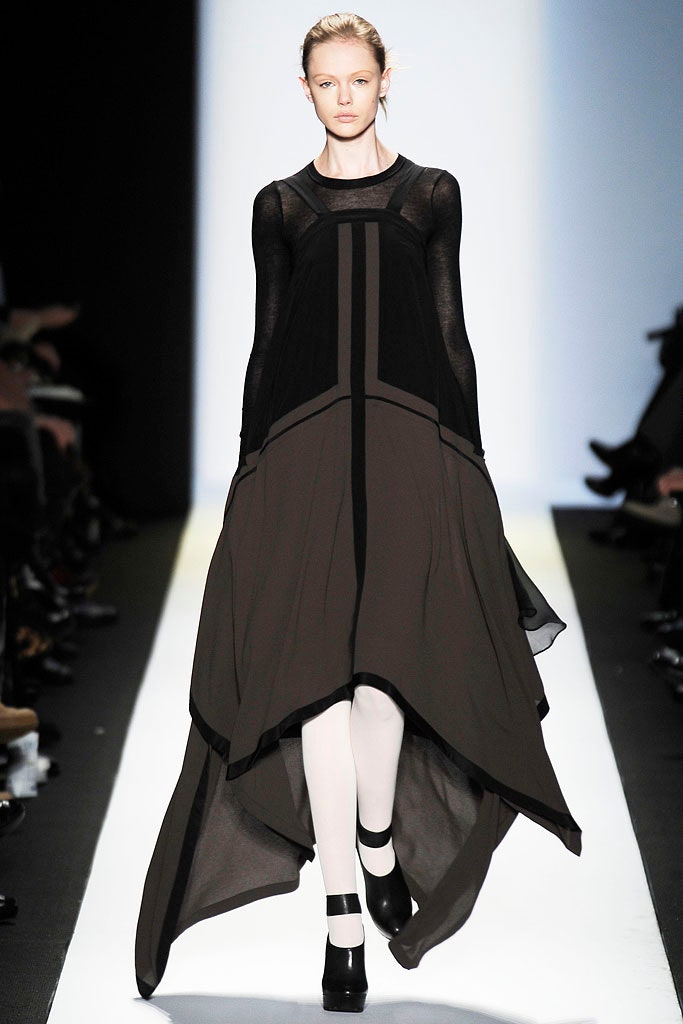 black gray asymmetric layered dress