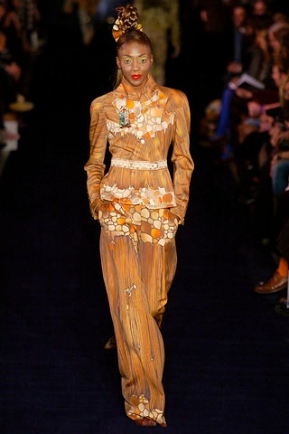 brown orange printed jumpsuit