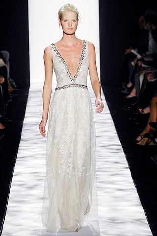 white silk sleeveless gown
