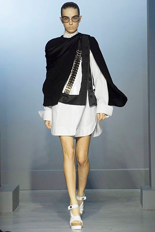 white cotton long-sleeve collared fitted buttoned short dress