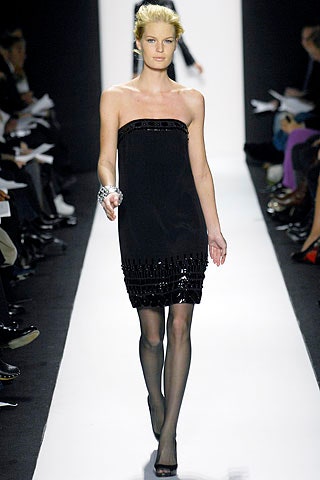 black strapless sequined dress