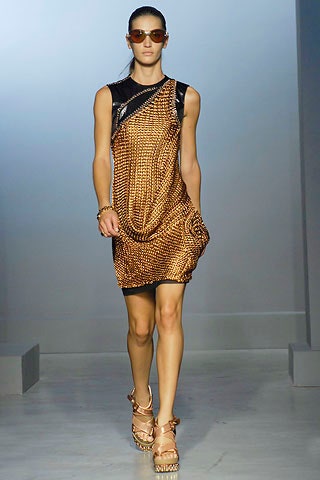 gold and black relaxed dress