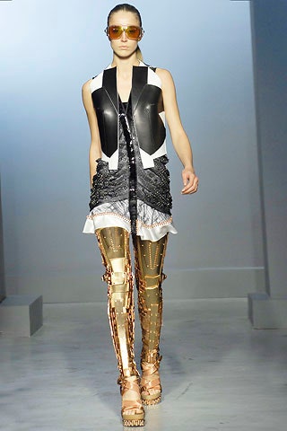 gold metallic fitted zippered shiny pants