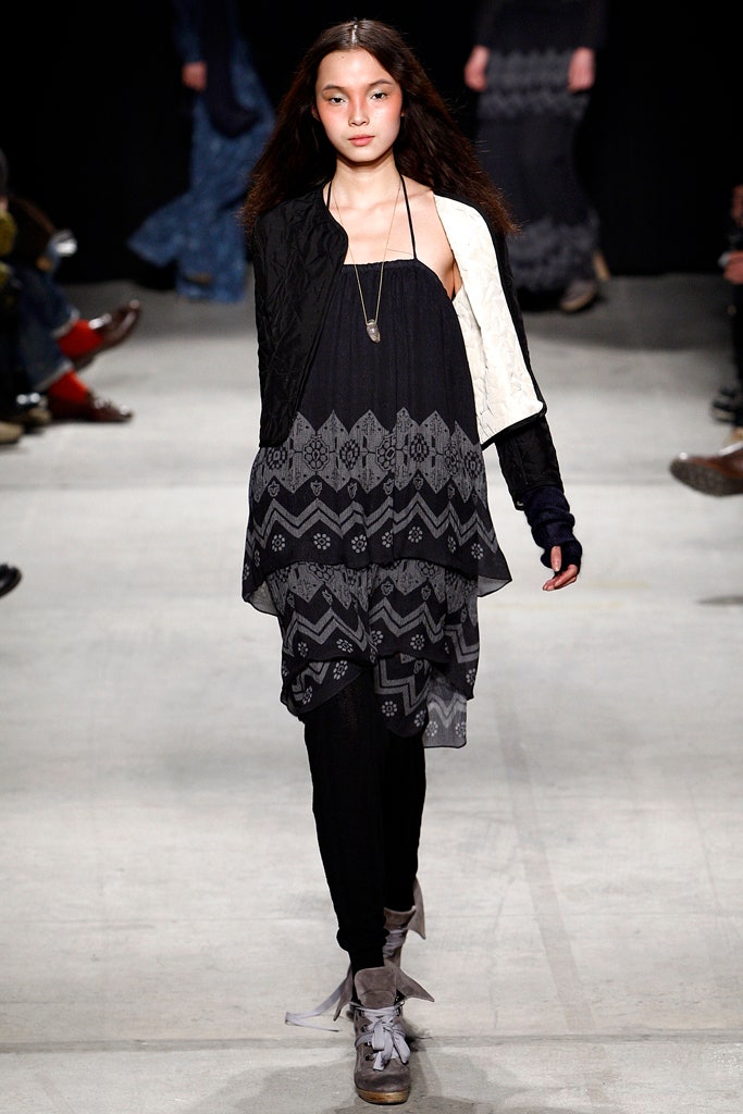black gray layered dress with jacket