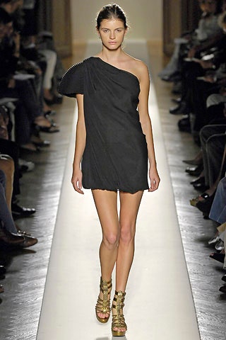 black silk asymmetric mini dress