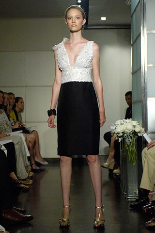 black and white sleeveless dress