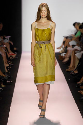 yellow silk belted midi dress