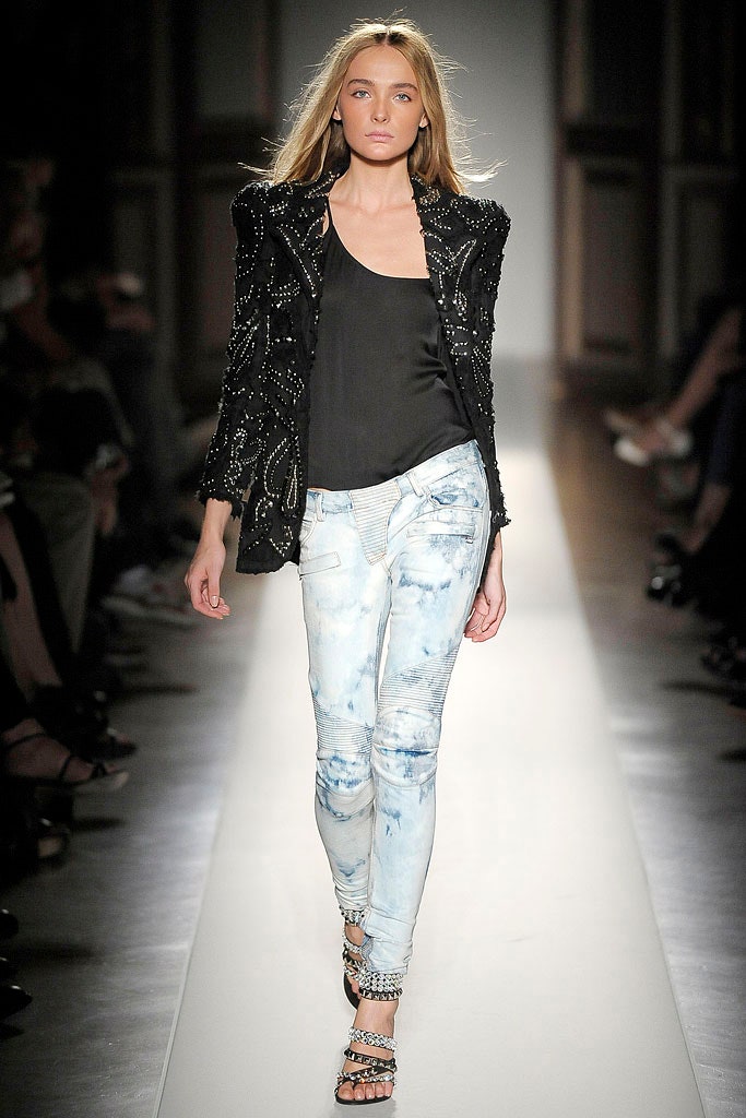 black silk long-sleeve collared fitted beaded jacket