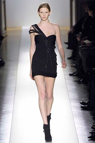 black fitted mini-dress