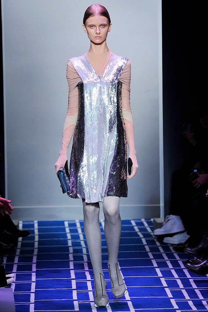 gray sequin sleeveless v-neck fitted layered pleated dress