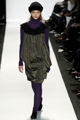 purple relaxed mini dress with leggings