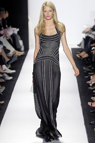 black silk sleeveless gown