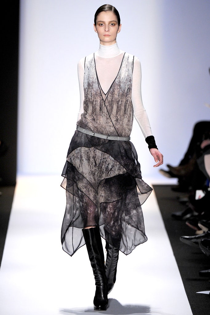 black silk sleeveless v-neck fitted layered draped dress