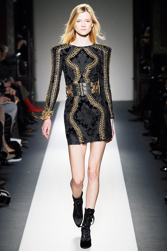 black fitted embroidered mini dress