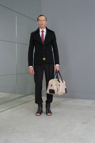 black tailored jacket with pants