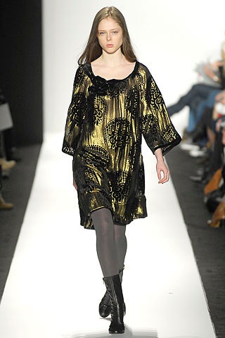 black and gold printed dress