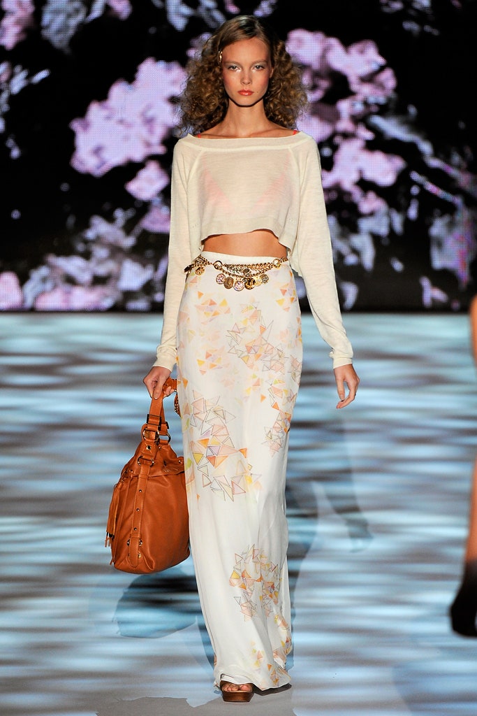 white silk fitted flared flowing maxi skirt