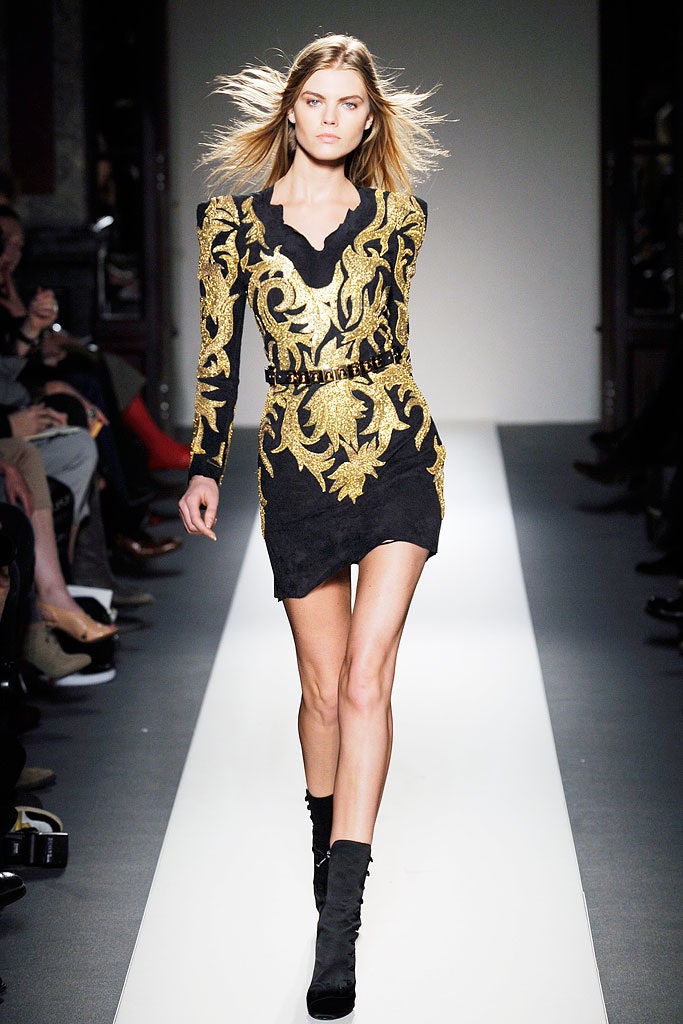 black and gold embroidered mini dress