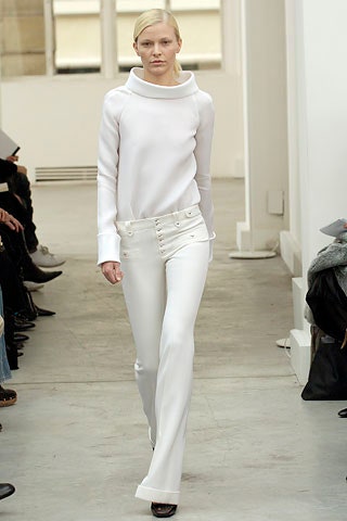 white fitted top and pants