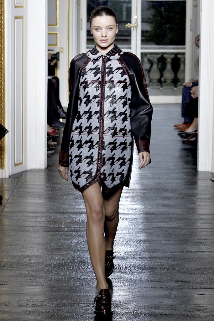 black and white printed dress