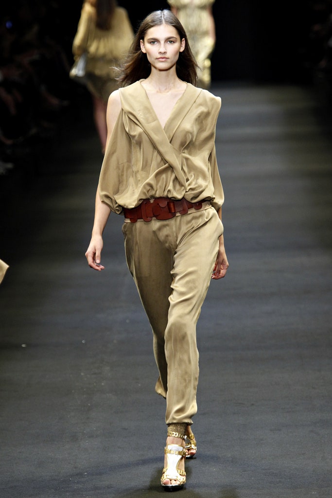 beige silk relaxed jumpsuit