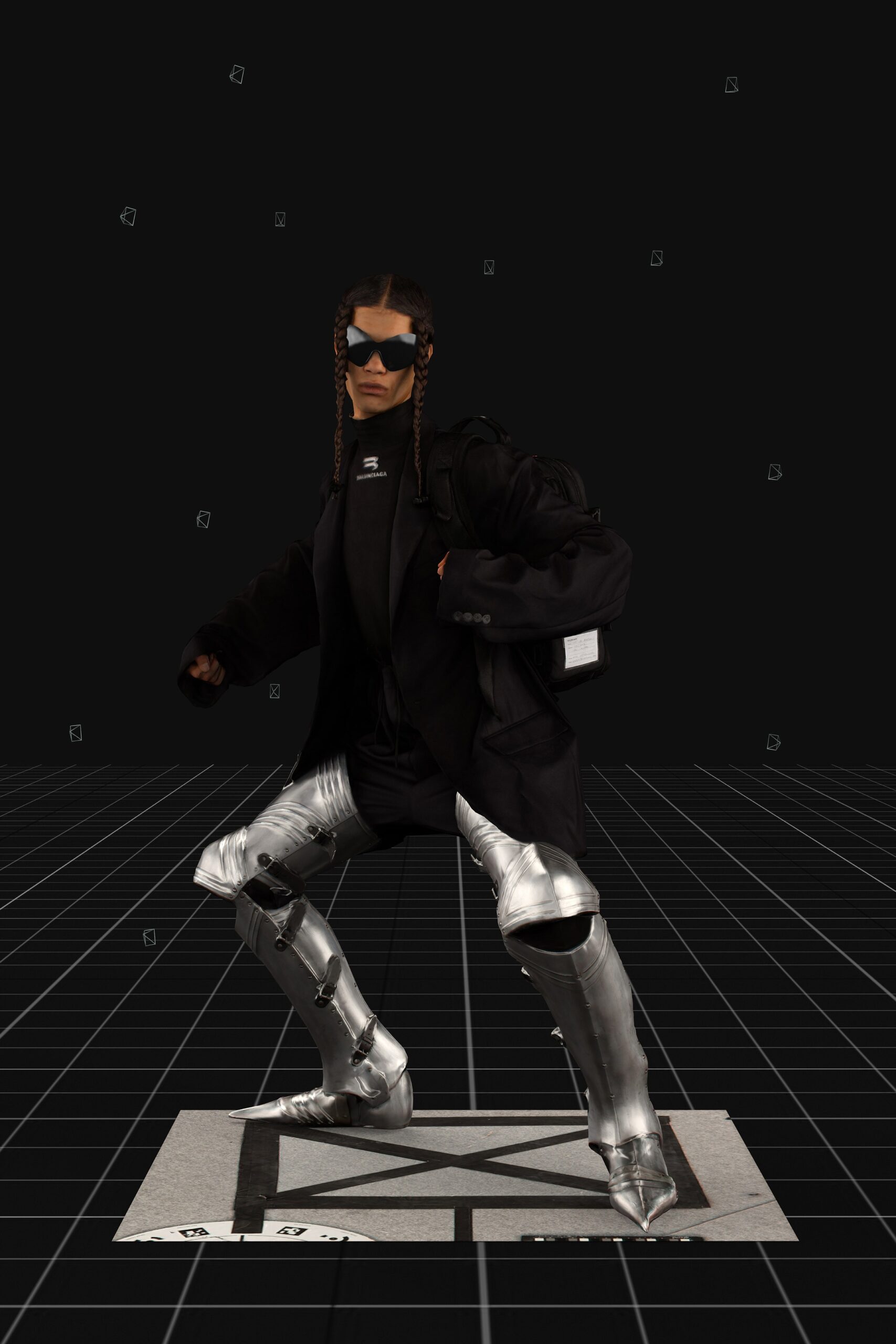 gray metallic fitted zippered shiny boots