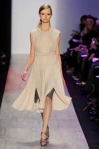 beige silk sleeveless dress