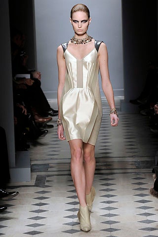 ivory silk fitted mini dress