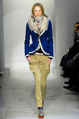 blue wool long-sleeve collared tailored buttoned jacket