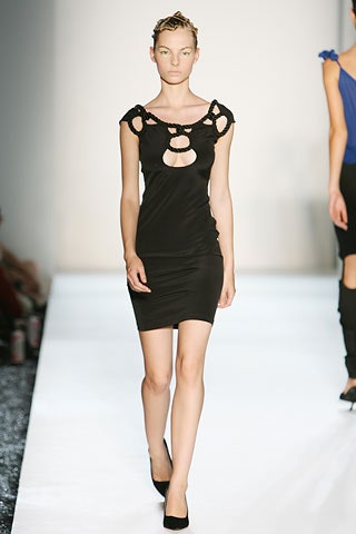 black cutout mini dress