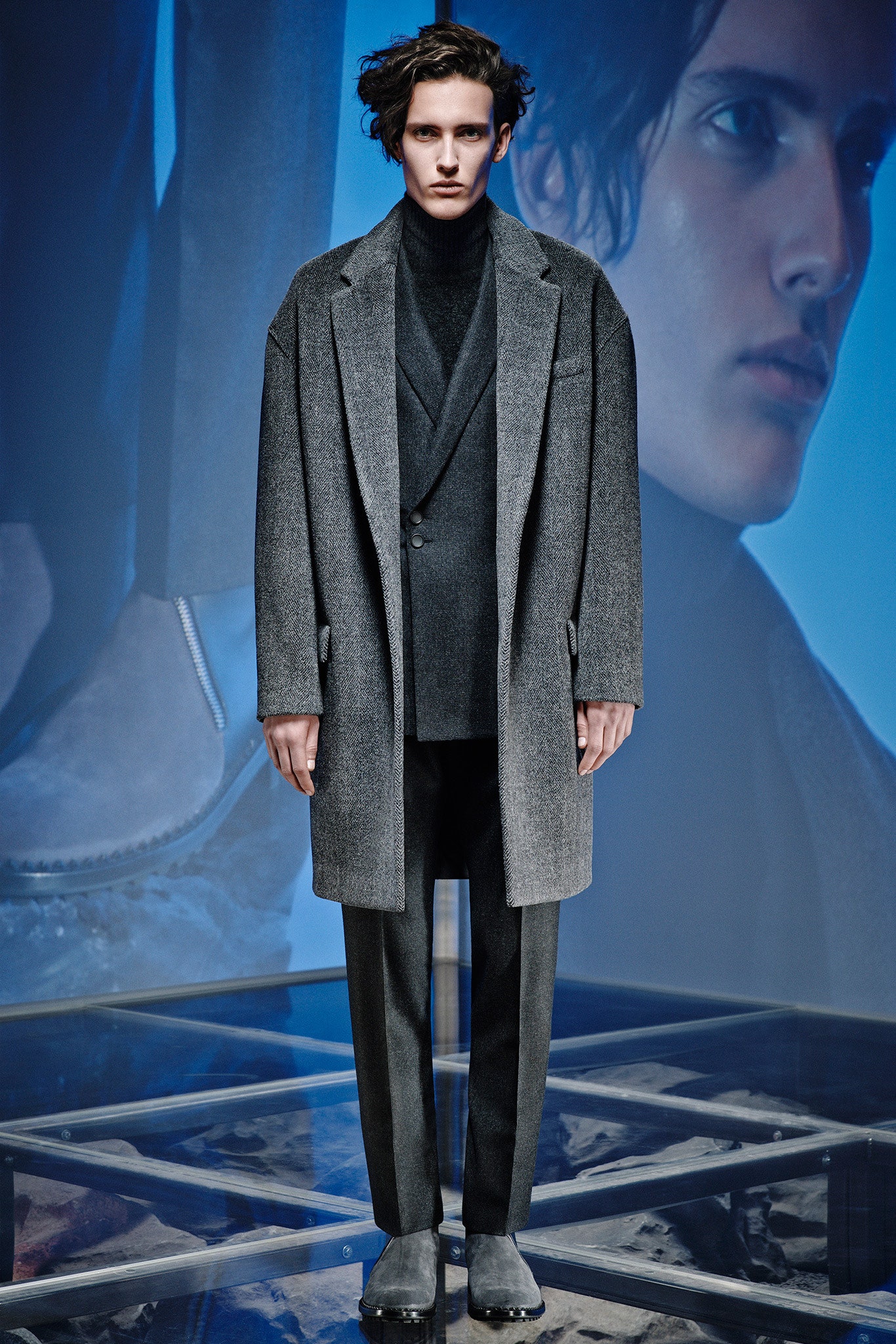 gray wool coat and suit