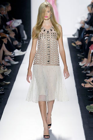 beige embroidered midi dress