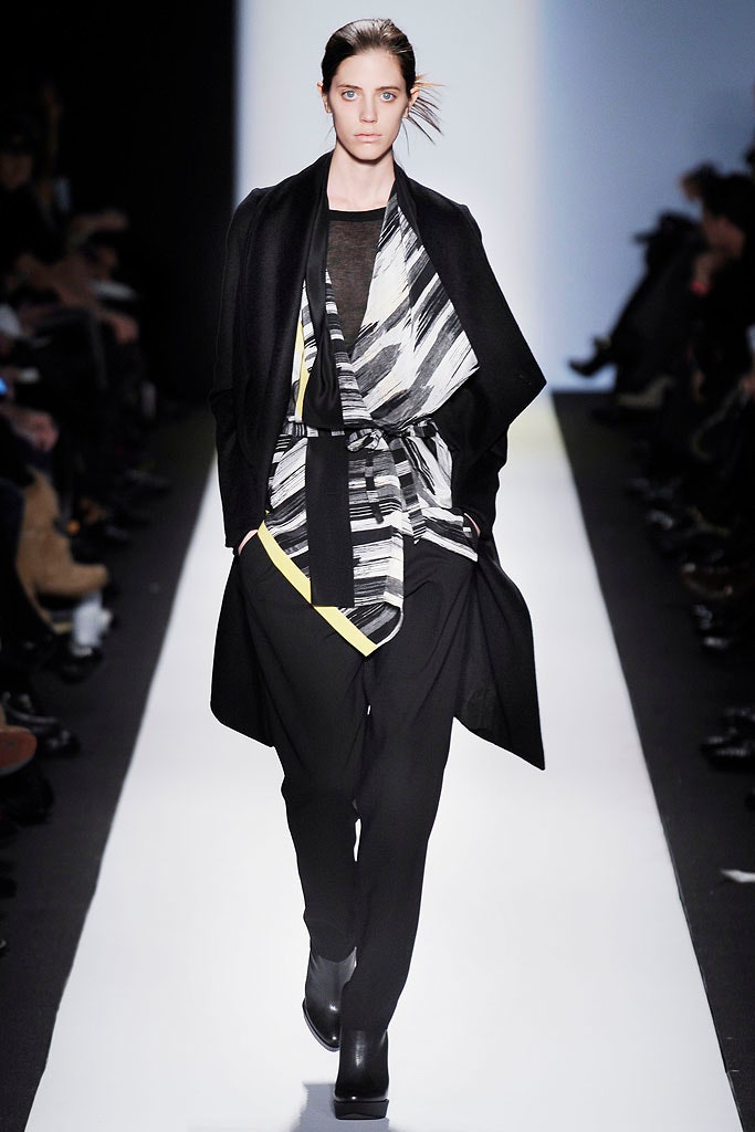 black layered coat with printed top