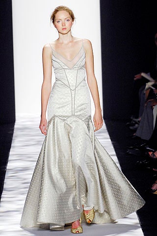 white silk sleeveless gown