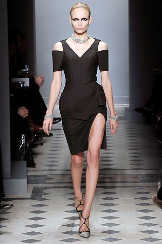 black silk off-shoulder mini dress