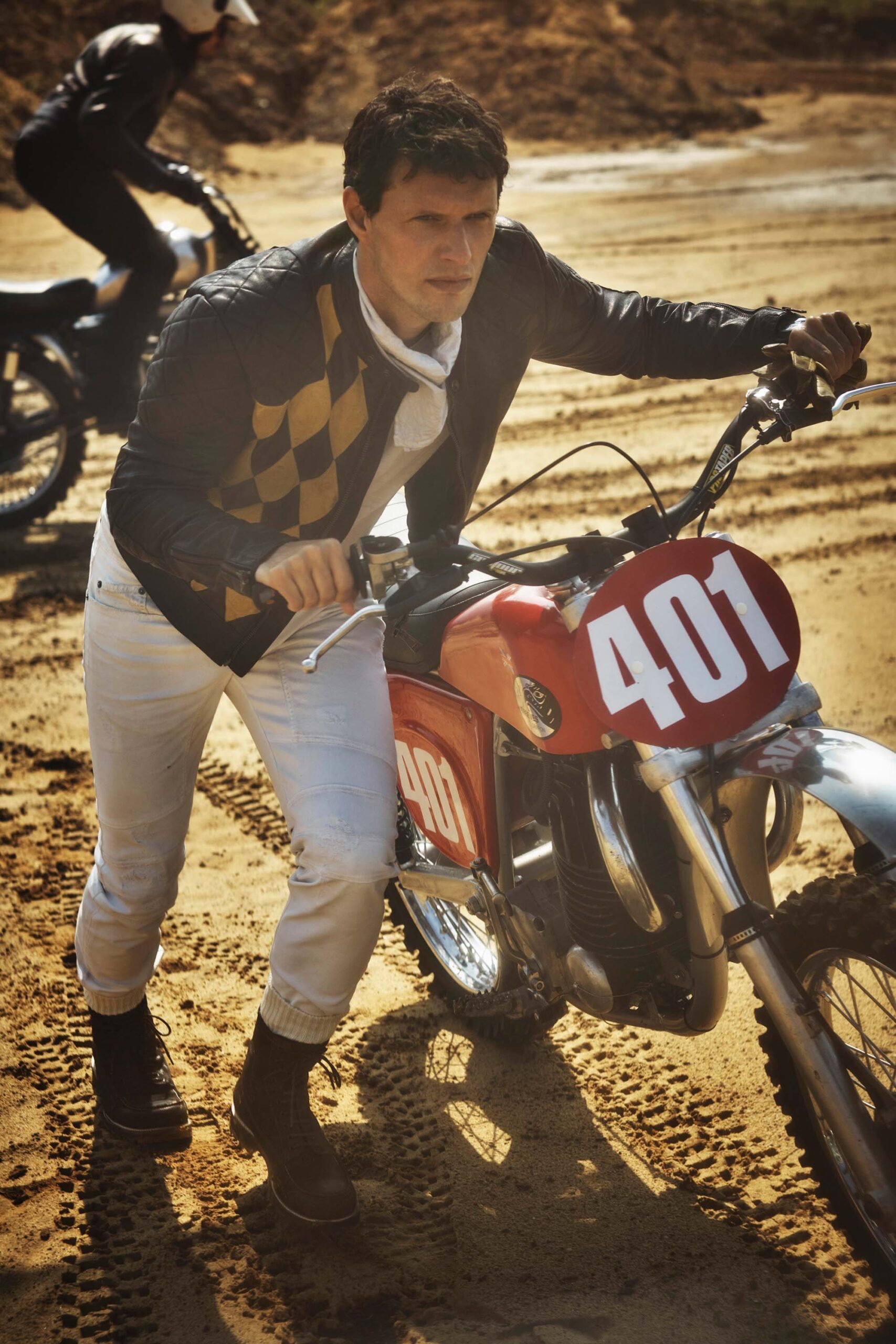 black leather checked moto jacket