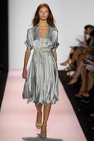 gray silk relaxed dress