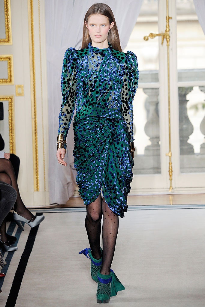 blue green ruched midi dress