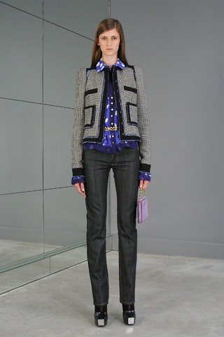 structured black and white jacket