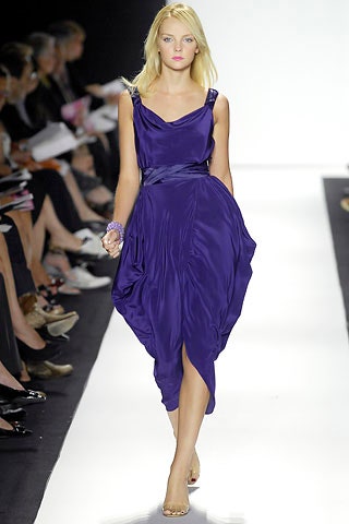 purple silk sleeveless dress