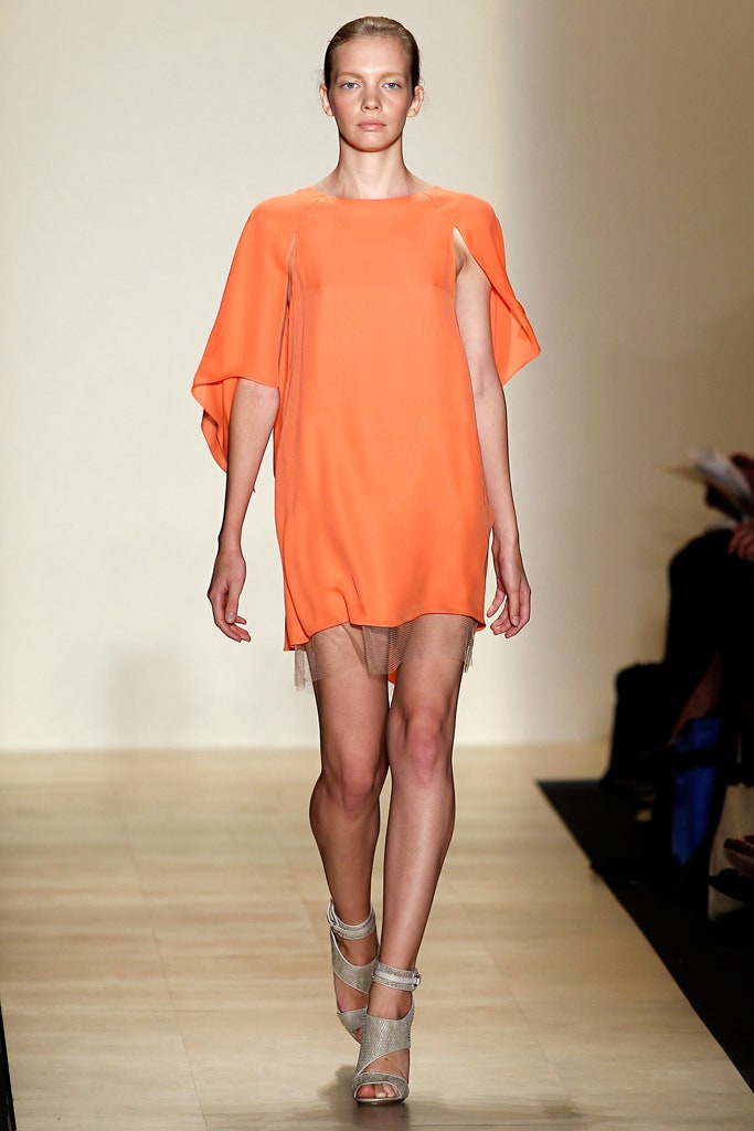 orange silk relaxed dress