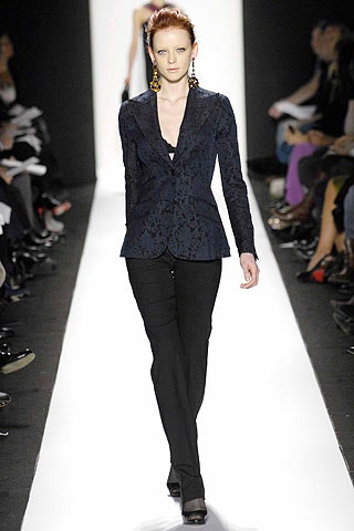 black embroidered silk blazer and pants