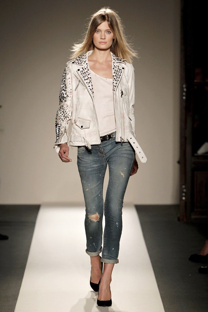 white leather fitted jacket