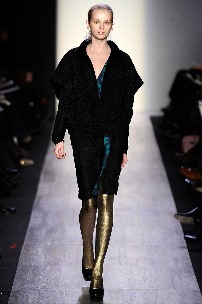 blue silk midi dress with black jacket