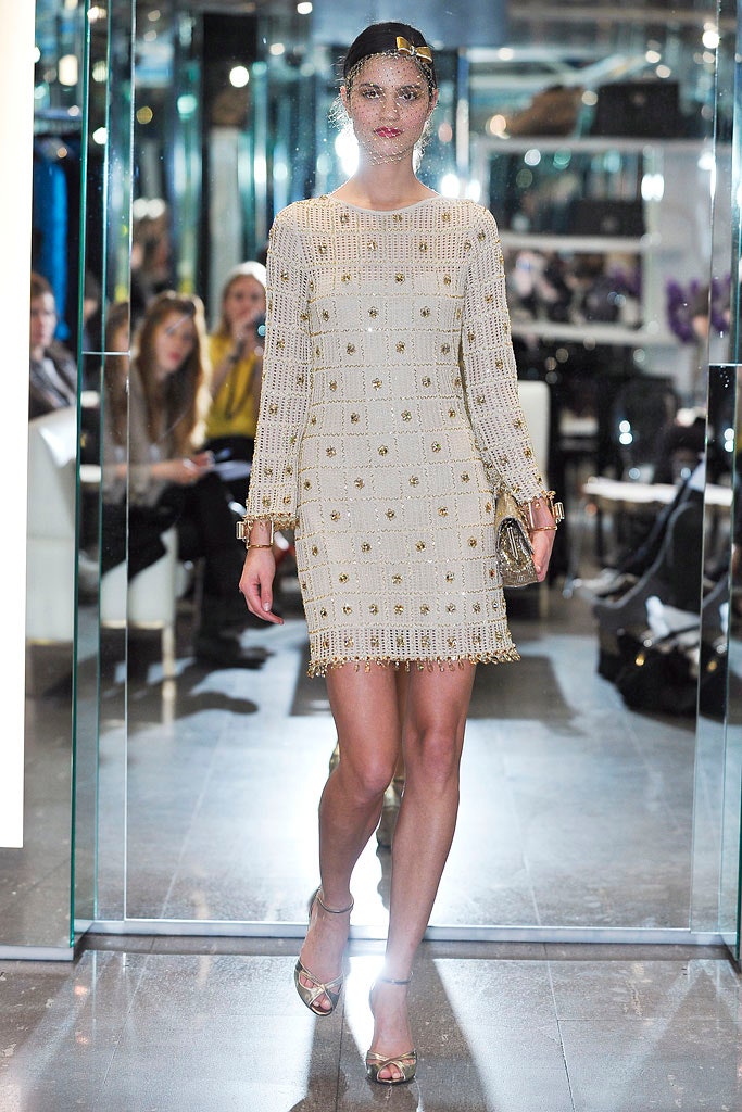beige gold embellished mini dress